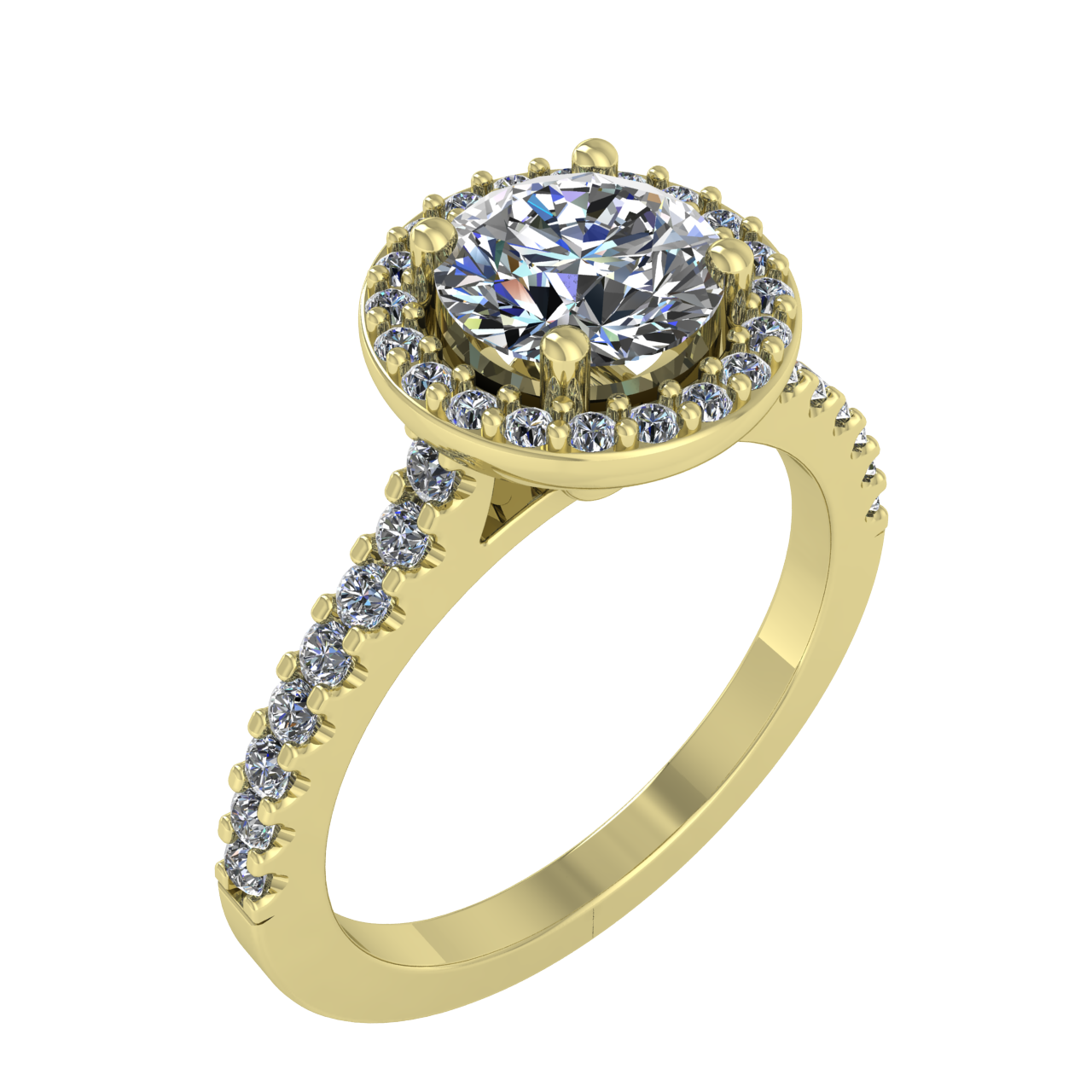 HALO 6.50mm ROUND ENGAGEMENT RING